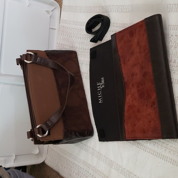 Miche purse, base purse, cover panel, interchangable, rust orange red - Picture 12 of 12